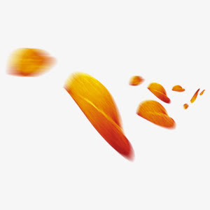 黄色漂浮树叶简约素材免抠