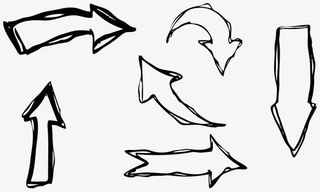 绘画箭头弯曲矢量免抠