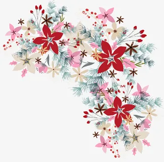 红色梦幻花丛免抠