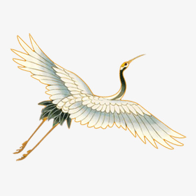 国潮中国风仙鹤素材免抠