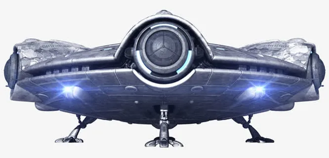 宇宙飞船免抠手绘/卡通卡通元素