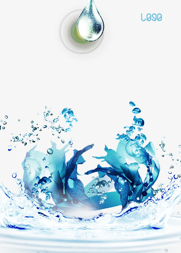 简洁大气水珠免抠
