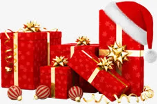红色新年喜庆礼盒免抠