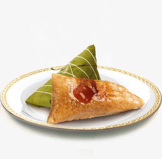 端午节一盘粽子红枣粽子免抠