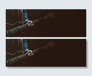 吉他音乐简约黑色背景高清