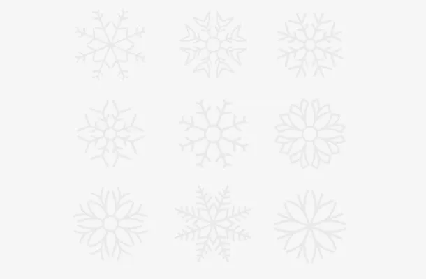 雪花设计矢量图免抠