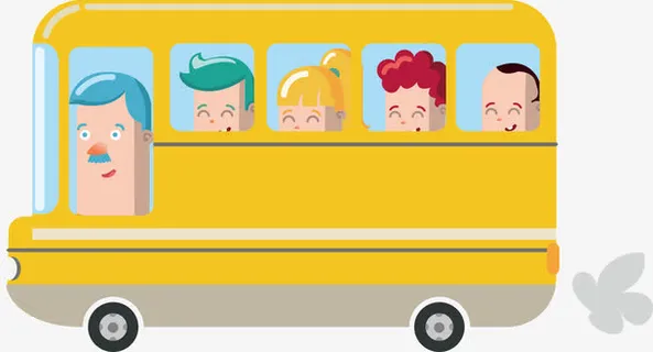 送孩子上学免抠