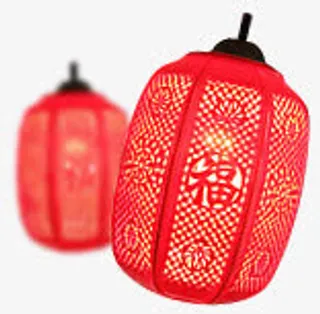 灯笼福字灯笼红色灯笼模糊灯笼免抠