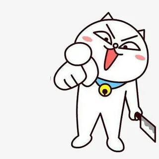 拿菜刀的猫咪免抠