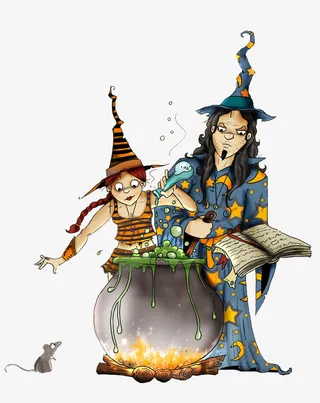 万圣节拿着扫把的女巫37免抠