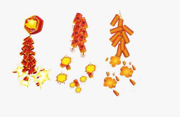 新年鞭炮素材免抠