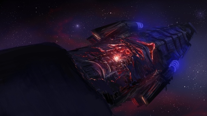 高级感背景 夜空 星体 飞船高清