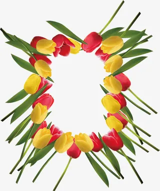 郁金香矢量图免抠