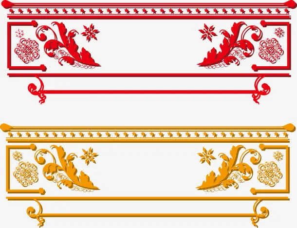 中国风花纹免抠