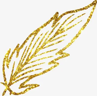 漂亮羽毛金粉效果免抠