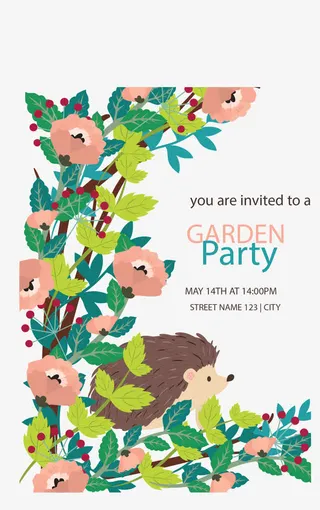 春天花藤花园派对免抠