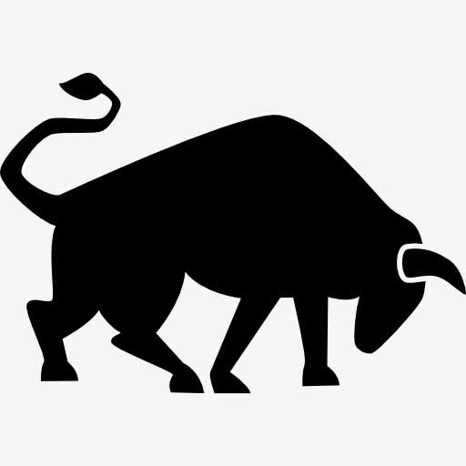 强壮的公牛侧视图图标免抠