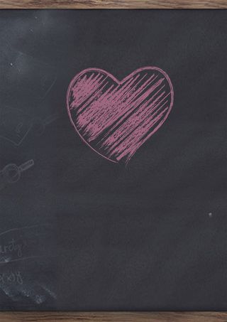 小清新黑板爱心海报背景高清