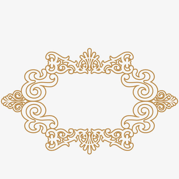 洛可可复古边框矢量素材免抠