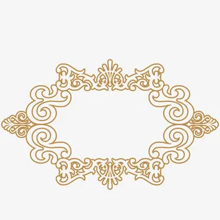 洛可可复古边框矢量素材免抠