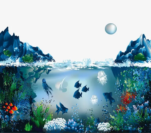 山崖大海免抠