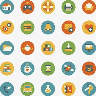 扁平风格的手机app小图标免抠