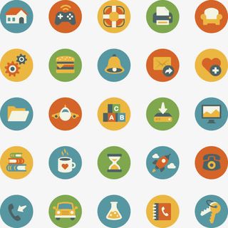 扁平风格的手机app小图标免抠