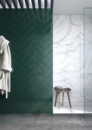 暗绿色立体浴室背景图片