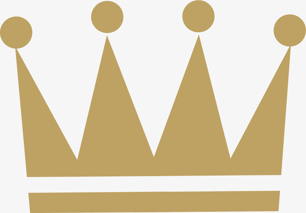 黄绿色卡通皇冠免抠