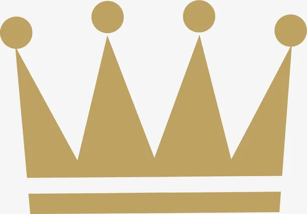 黄绿色卡通皇冠免抠