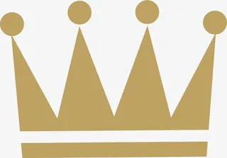 黄绿色卡通皇冠免抠