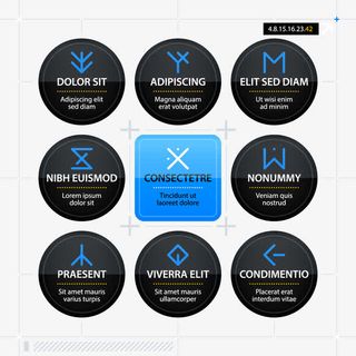 九宫格图表免抠