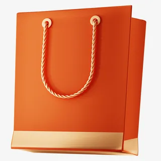 有绳子的手提袋免抠