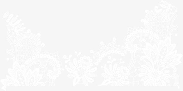 白色婚礼婚纱花纹免抠