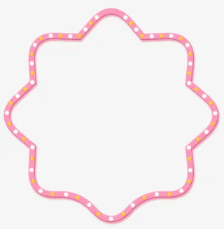 粉色点点框免抠