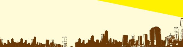 手绘大都市banner背景图
