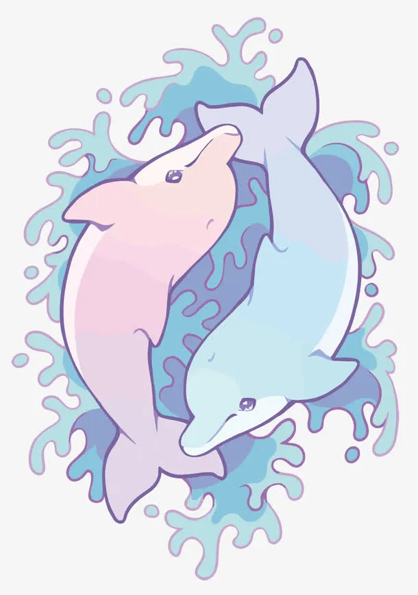 矢量海豚免抠