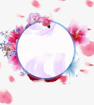 春夏粉红花瓣唯美超值让利免抠