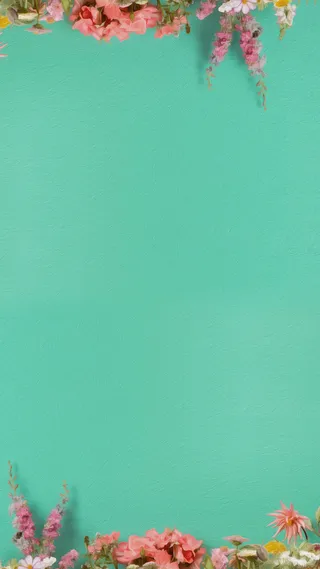 插花鲜花插花园艺天蓝色H5背景高清