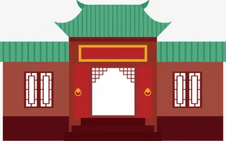 矢量图院子免抠
