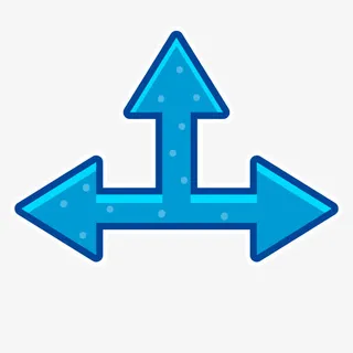 创意蓝色三通箭头矢量素材免抠