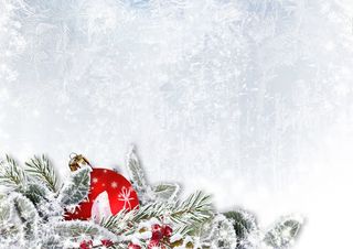 圣诞球与杉树树免抠