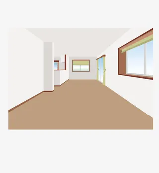 卡通走廊矢量素材免抠