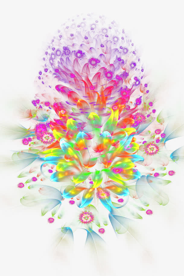 炫彩光花免抠