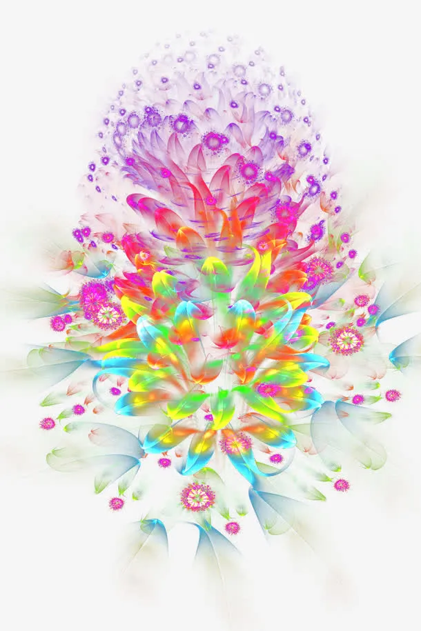 炫彩光花免抠