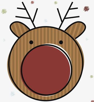 圣诞节驯鹿卡通形象免抠