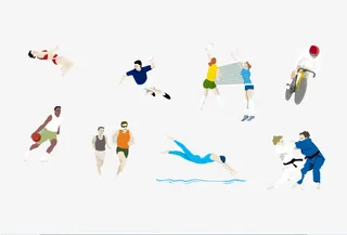 奥运会比赛项目矢量素材免抠