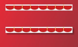 手绘新年晚会幕布装饰免抠