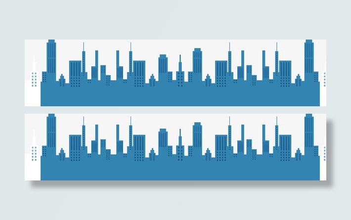 卡通城市剪影免抠