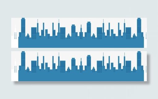 卡通城市剪影免抠